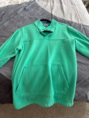 Columbia Teal Green Fleece Snap-Front Pullover